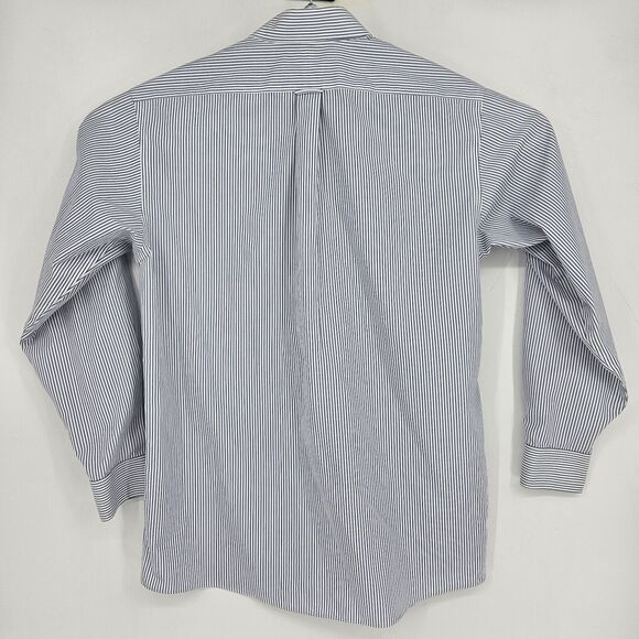 Roundtree & Yorke Shirt Mens 16 1/2 35 Blue Striped‎ EZ Wash Gold Label Business - Picture 4 of 10